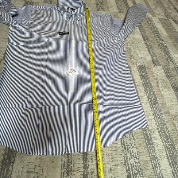 NWT Jos A Bank Mens Dress Shirt Stripe 16-33 Long Sleeve 80s Ply Pinpoint Cotton - Picture 10 of 10